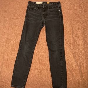 Pilcro and the Letterpress Faded Black Straight Leg Jeans